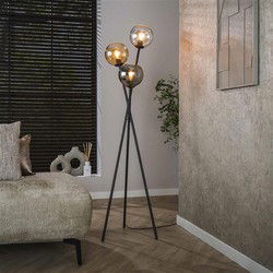 Hoyz Collection - Vloerlamp Multi Globe 3-lichts - Artic Zwart