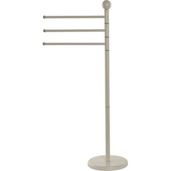 Items Handdoeken ophangrek - metaal - L43 x b22 x H90 cm - beige - Handdoekrekken
