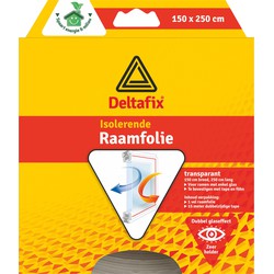 Raam isolatiefolie - transparant - 150 x 250 cm - incl. bevestigingstape - energiebesparend - Meubelfolie