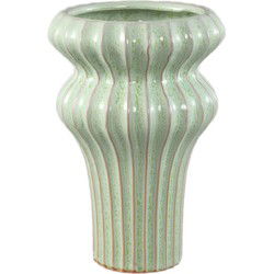 PTMD Bloempot Glenna - 17x17x24 cm - Keramiek - Mint