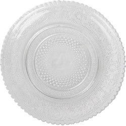Clayre & Eef Gebaksbord  Ø 15 cm Glas Rond Bord