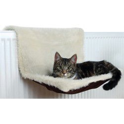 TRIXIE RADIATORHANGMAT PLUCHE / VELOURS CREME / BRUIN 45X26X31 CM
