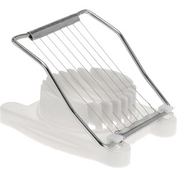 Eiersnijder - wit - 17 cm - RVS/kunststof - eieren snijden - Eierensnijders