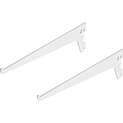 6x stuks Plankdragers / planksteunen staal wit 25 cm - Plankdragers