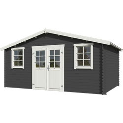 Blokhut Udo 480x300 Carbon Grey-Wit