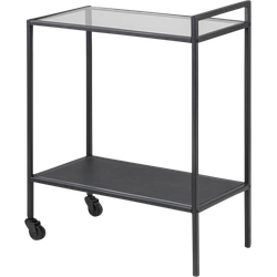 Vic houten keuken trolley zwart - 60 x 75 cm