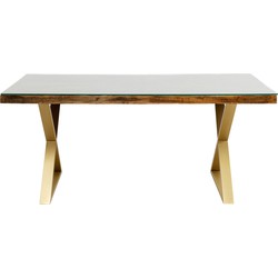 Eettafel Conley Cross Brass 180x90cm