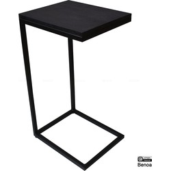 Benoa Canton Iron & Black Wooden End Table 38 cm