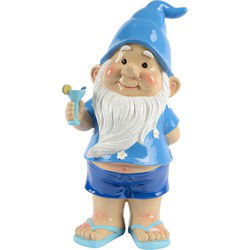 Gnoom polyresin l15b13h30 cm blauw