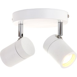 Mexlite spots Upround led - wit - metaal - 24 cm - GU10 fitting - 2487W