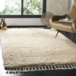 Safavieh Marokkaans Indoor Hand Getuft Vloerkleed, Casablanca Collectie, CSB150, in Beige, 152 X 244 cm