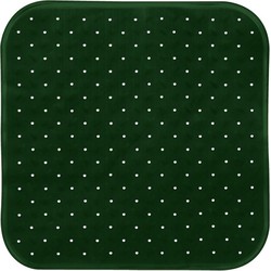 MSV Douche/bad anti-slip mat badkamer - rubber - groen - 54 x 54 cm - Badmatjes