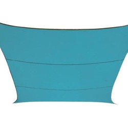 Compleet pakket: Schaduwdoek rechthoek 2x3m Hemelsblauw met Waterafstootmiddel en RVS bevestigingsset