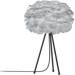 Eos Micro tafellamp light grey - met tripod zwart - Ø 22 cm