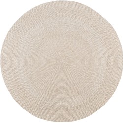 Menorca rug - rug in 100% recycled plastic, sand, Ø180 cm
