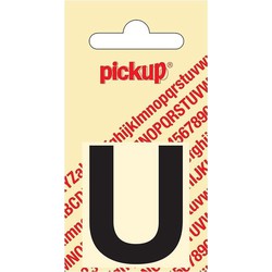 Plakletter Helvetica 40 mm Sticker zwarte letter u - Pickup