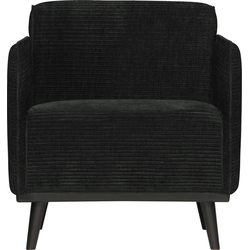 BePureHome Statement Fauteuil Met Arm - Ribstof - Graphite - 77x72x93