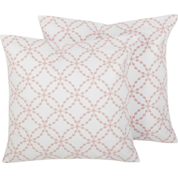 VERBENA  - Sierkussen set van 2 - Wit - 45 x 45 cm - Katoen