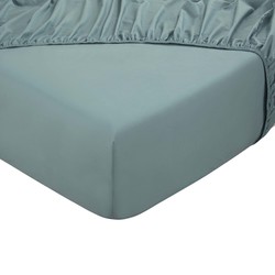 DoubleDry Hoeslaken 100% Natuurlijk Katoen - Tweepersoons 180x200 cm - Zacht & Ademend - Rondom Elastiek - Denim