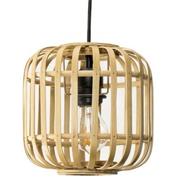 Groenovatie Bamboe Hanglamp, Handgemaakt, Naturel, ⌀22 cm