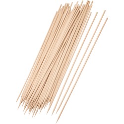 Elite 100x Bamboe houten sate prikkers/spiezen - bbq sticks - 25 cm - prikkers (sate)
