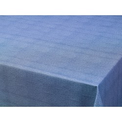 Tafelzeil/tafelkleed gemeleerd blauwe look 140 x 300 cm - Tafelzeilen