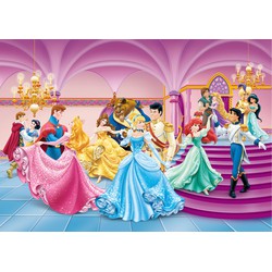 Disney fotobehang prinsessen roze, blauw en geel - 255 x 180 cm - 600351
