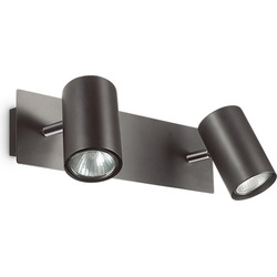 Ideal Lux - Spot Wandlamp - Modern Design - Metaal - GU10 Fitting - Zwart - 36,5 x 13 x 11,5 cm