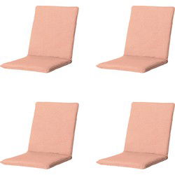 Madison -  Stapelstoelkussen Napels salmone - Ca. 97x49 cm - Set van 4