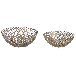 GROGOL - Decoratief dienblad set van 2 - Goud - Aluminium