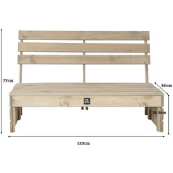 2L Home & Garden Palletbank Greywash - Grijs