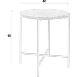 Housecraft Living Tooz bijzettafel Rond 40 cm Marmer Beige