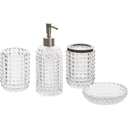 TAPIA - Badkamerset - Zilver - Glas