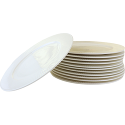 OTIX Dinerborden - Bordenset - 12 Persoons - 27cm - Wit - Porselein - LUNA
