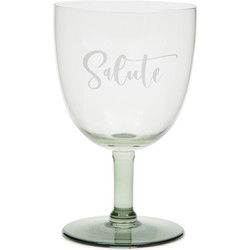 Salute Wine Glass green
