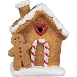 Clayre & Eef Gingerbread house 11x7x16 cm Bruin Keramiek