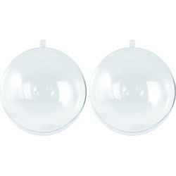 10x Kerstballen om te vullen 10 cm - Kerstbal