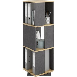 Draaibare Boekenkast 3 Compartimenten H108 cm - Tower