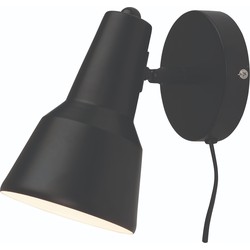 Wandlamp Valencia - Zwart - 13x22x20cm