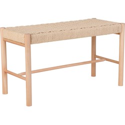 Abano Bench - Paper woven bench in nature 35x80x45 cm