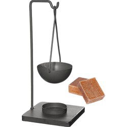 Ideas4seasons Amberblokjes/geurblokjes cadeauset - amber geur - inclusief geurbrander - Geurbranders