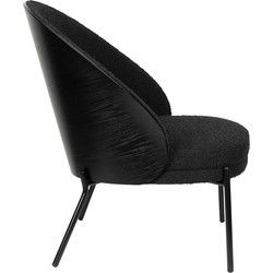 Dutchbone Rodin Fauteuil Bouclé Black