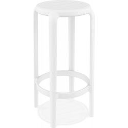 PEYA halfhoge tuinkruk 36x36x65 cm Wit
