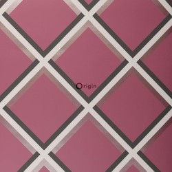 Origin Wallcoverings behang geometrische vormen aubergine paars - 52 cm x 10,05 m - 307129