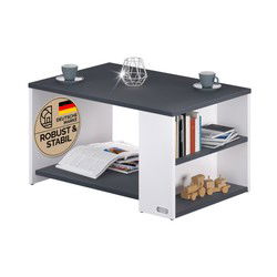 Salontafel Santa Cruz Wit Antraciet 90x60x50cm