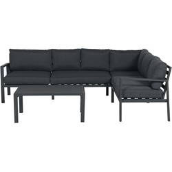 Lexinton lounge set 4-dlg carbon black/ reflex black - Garden Impressions