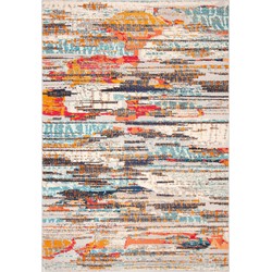 Safavieh Modern Chic Indoor Geweven Vloerkleed, Madison Collectie, MAD419, in Ivoor & Multi, 160 X 229 cm