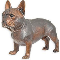 A BRONZE SCULPTURE OF A FRENCH BULLDOG