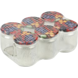 HI weckpotten/inmaakpotten met schroefdop - set 6x - 540 ml - glas - Weckpotten