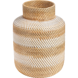 Beliani RENUN - Decovaas-Wit-Rotan